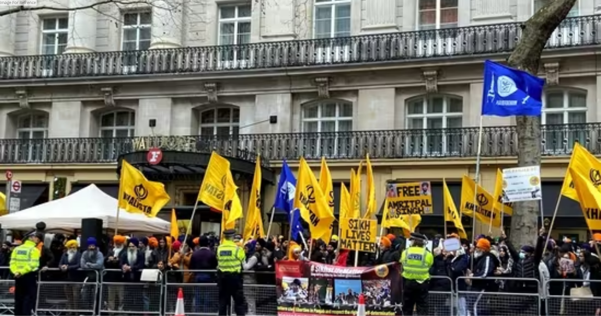 UK: Khalistan supporters gather outside Indian High Commission in London